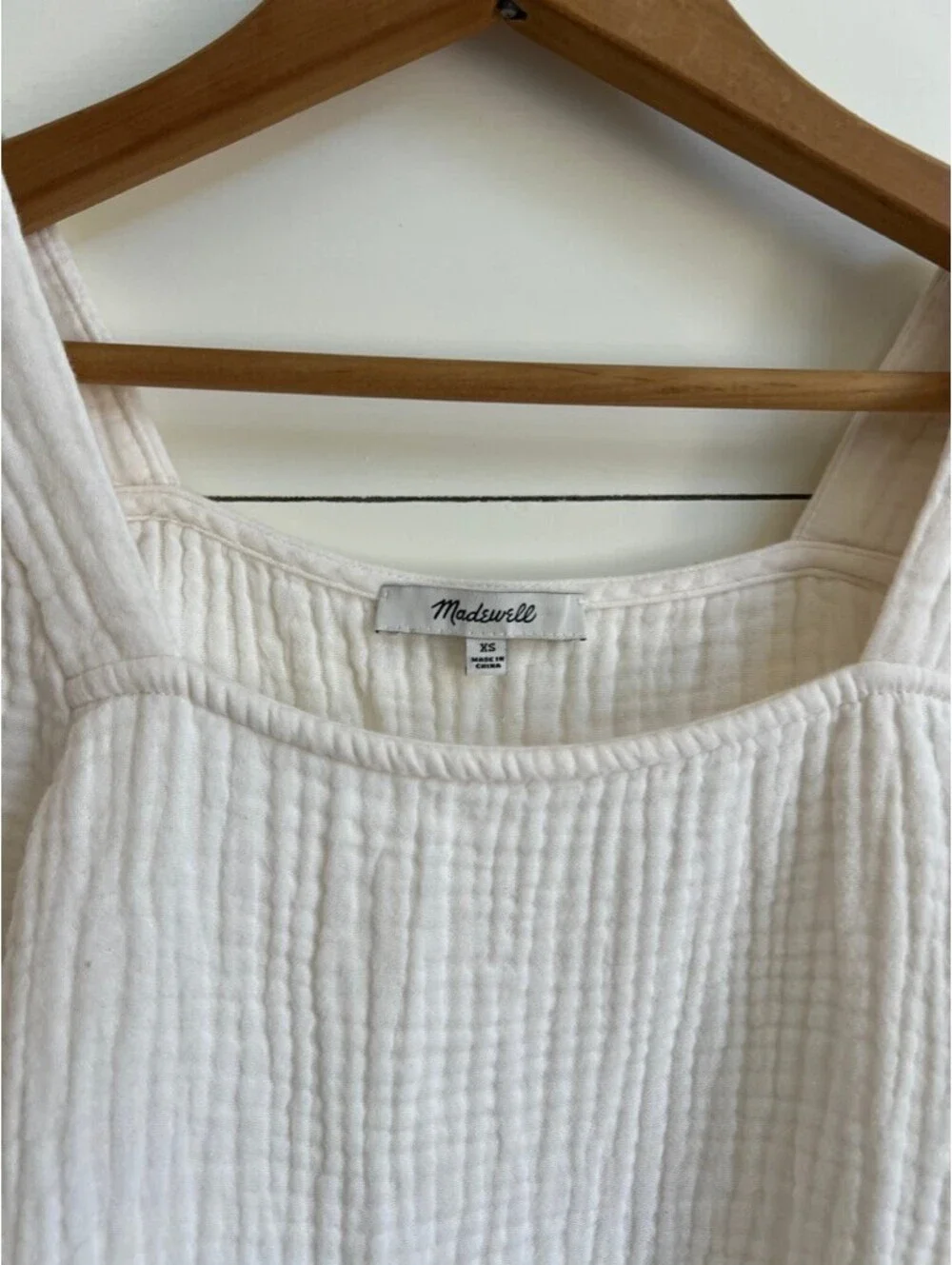 Madewell Lightspun Millbrook Puff-Sleeve Peplum Top Women's Size XS Minimal Boho